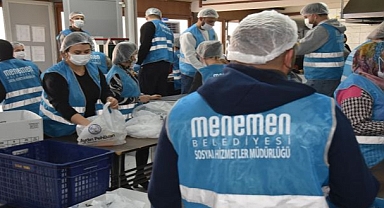 Menemen Belediyesi Aşevi’nden her gün 10 bin kişiye yemek